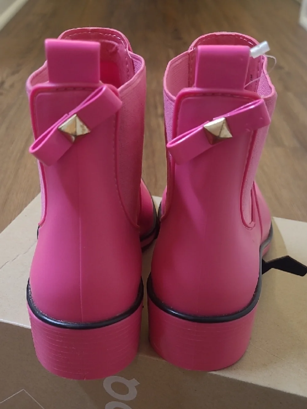 kate spade Bright Pink Chelsea Rain‎ Booties